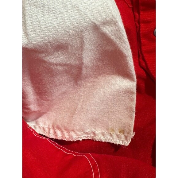 Vtg Washington Dee Cee Overalls Red 100% Cotton Adjustable Straps Unisex OS See - Picture 11 of 16